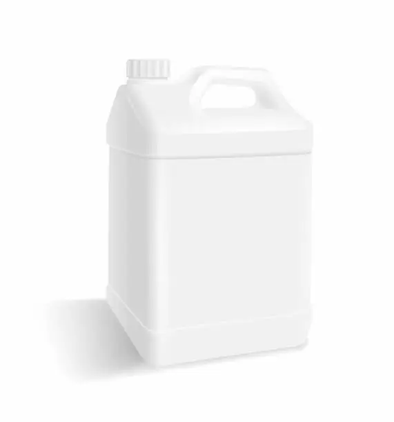 Vector illustration of White plastic gallon