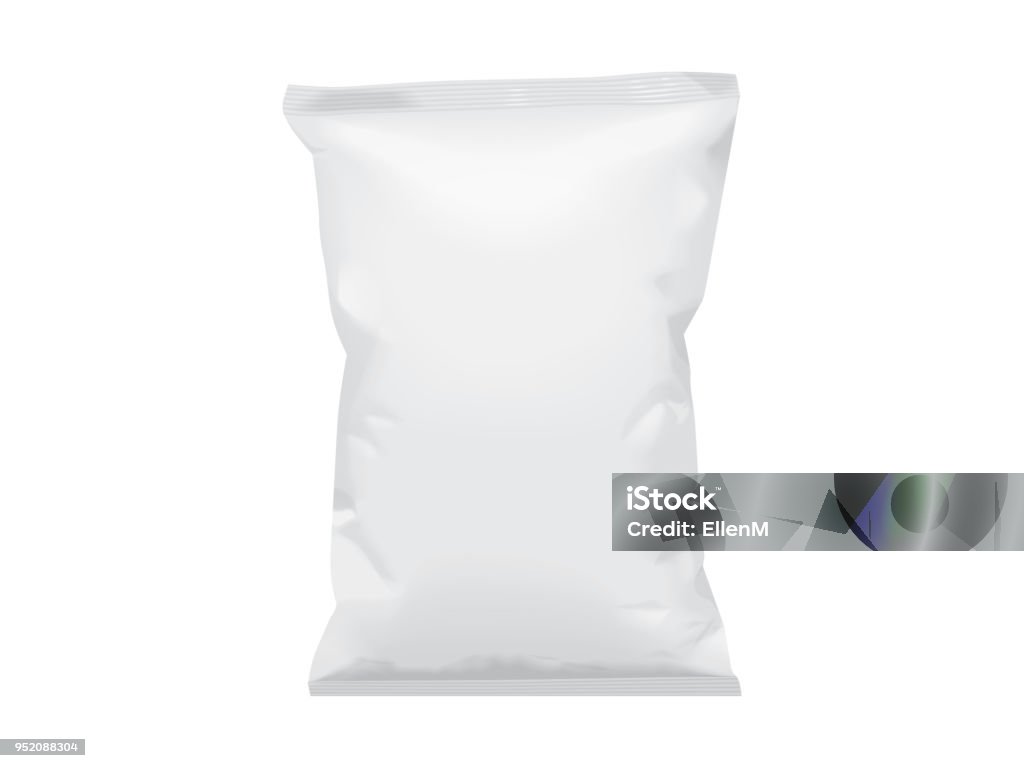 plastic, paper packing mock up vector template Bag stock vector