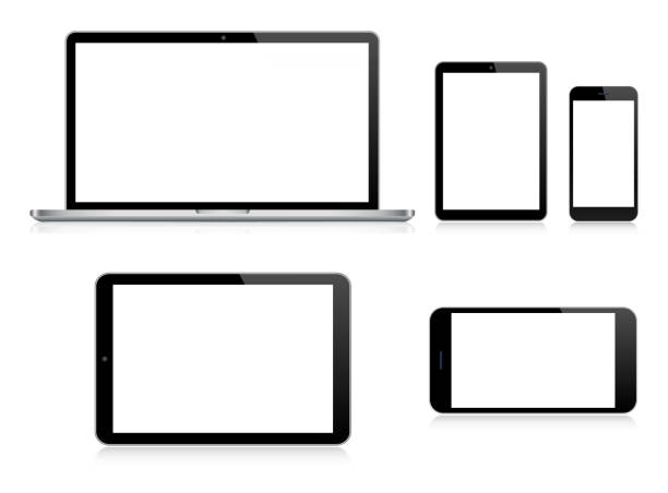 istock Laptop, Tablet, Smartphone, Mobile Phone in Black Color 952090350