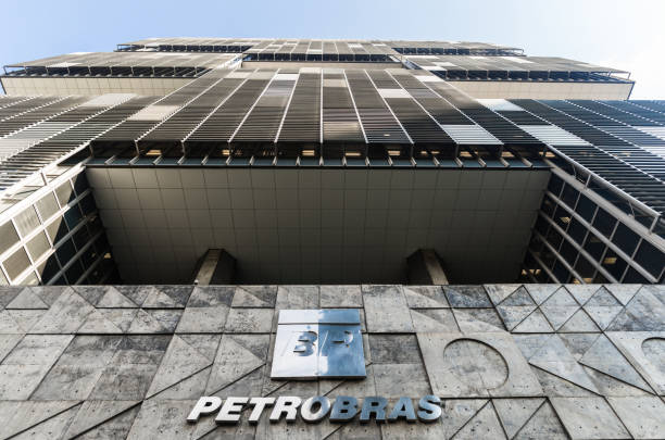 Building of Petrobras HQ, the biggest oil company of Brazil stock photo