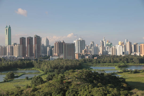 istock China's Shenzhen city from hong kong view 952090688