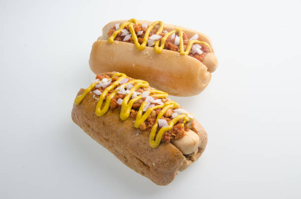 istock Hot dog on the white background 952093158