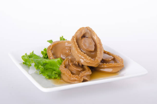 Abalones. Chinese cuisine abalone on the background.