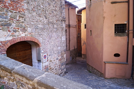 Montepulciano is medieval hilltop town in Tuscany, Italy. Surrounded by vineyards, the Torre di Pulcinella is a clock tower and the Piazza Grande and 14th century Palazzo Comunale.