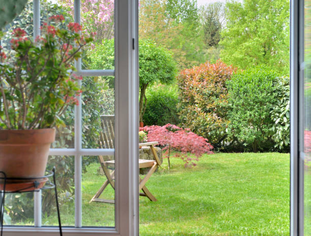 istock view in garden by windows 952102698