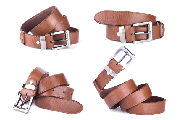istock Brown belts on white background. belts set. Brown belts on isolate background 952107118