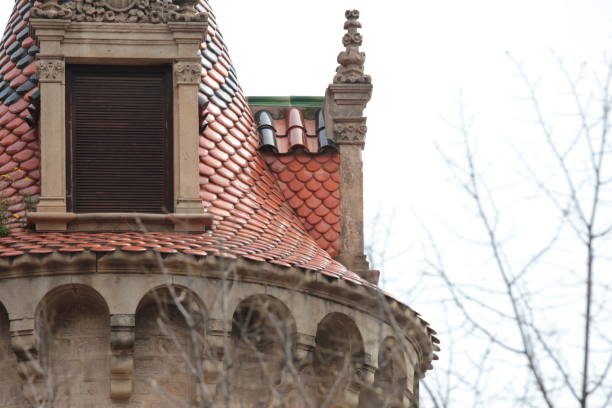 istock Architural detail, ceramic roof tiles 952120936