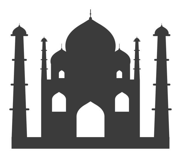 Taj Mahal Icon Vector of Taj Mahal Icon india indian culture taj mahal temple stock illustrations