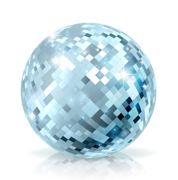 ilustraciones, imágenes clip art, dibujos animados e iconos de stock de glitter de bola - disco ball 1970s style 1980s style nightclub