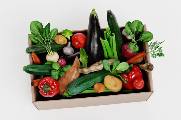 istock Realistic 3D Render of Paper Box with Vegetable 952186426