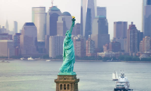 istock Statue of Liberty overlooking New York 952187332