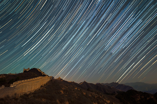 The Great Wall under the star track