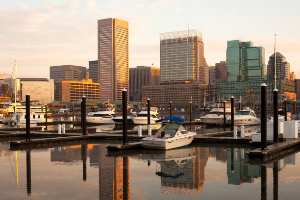 istock Downtown city skyline and Inner Harbor at dawn of Baltimore 952190620