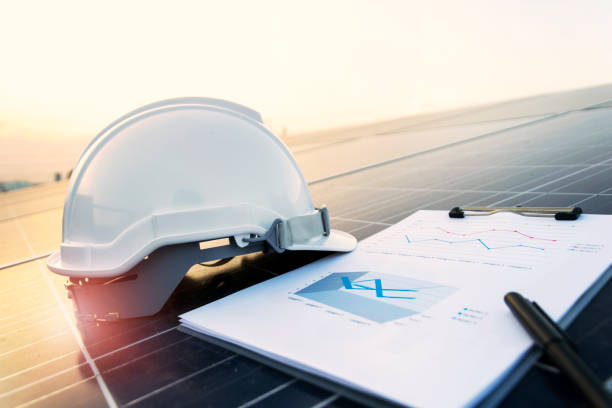 istock Checking and maintenance equipment at industry solar power. 952190818