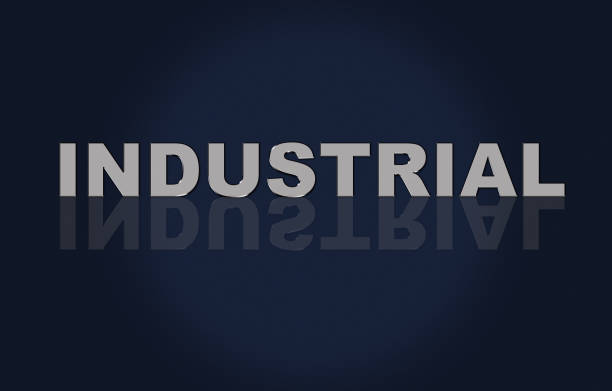 istock Text Industrial, metallic font effect. Reflection of text. 952191330