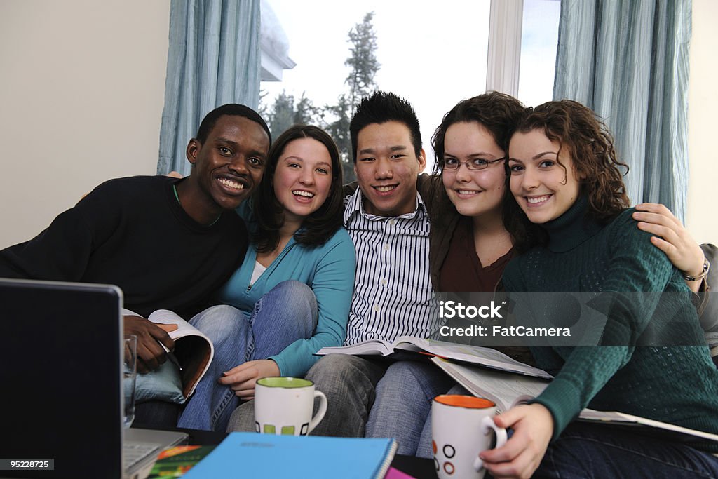 Diverso grupo de estudio - Foto de stock de Chino - Oriental libre de derechos