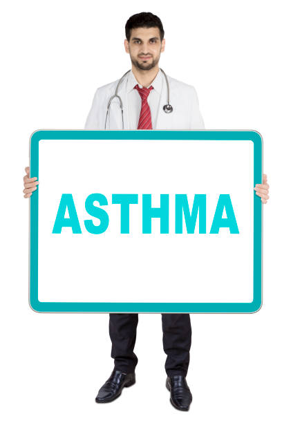 istock Italian doctor showing asthma word 952304950