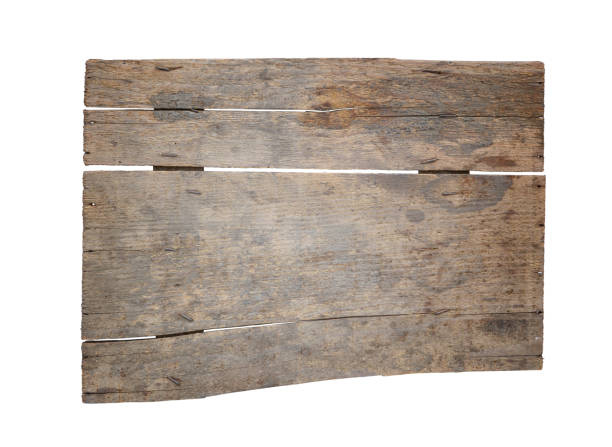 istock Empty wooden sign isolated on white 952310336