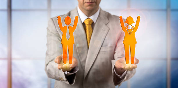 istock Male And Female Worker in Win Win Situation 952314162