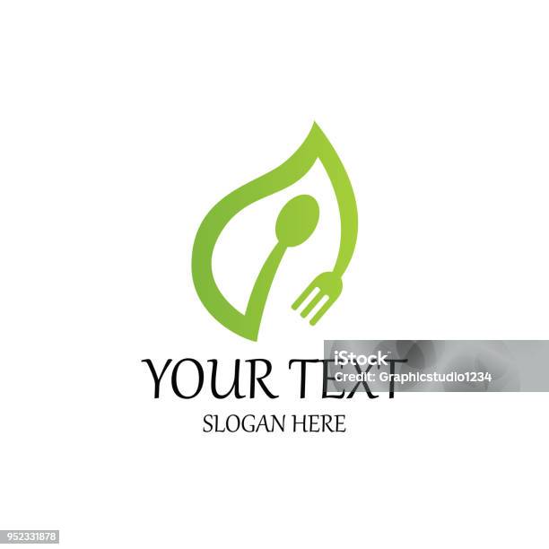 Green Food Icon Vector Illustration Stock Illustration - Download Image Now - Logo, Vegetable, Food