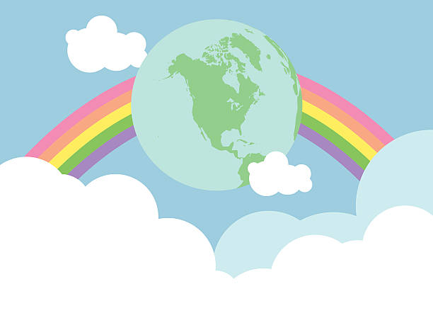 Pastel World vector art illustration