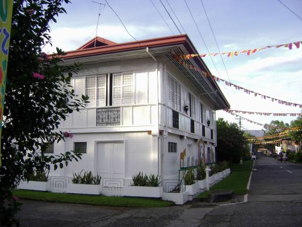 SURIGAO DEL SUR, PHILIPPINES— AUGUST 2014: Century-old, Herrera Ancestral House in Lanuza, Surigao del Sur, southern Philippines. Constructed in 1898, it is one of the attractions in the province.