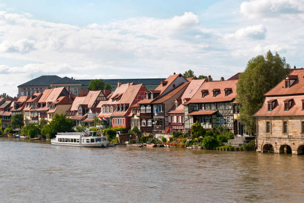 Bamberg, city in Bavaria, Germany Little Venice in Bamberg, Germany. Houses, river Regnitz and blue sky. klein venedig photos stock pictures, royalty-free photos & images