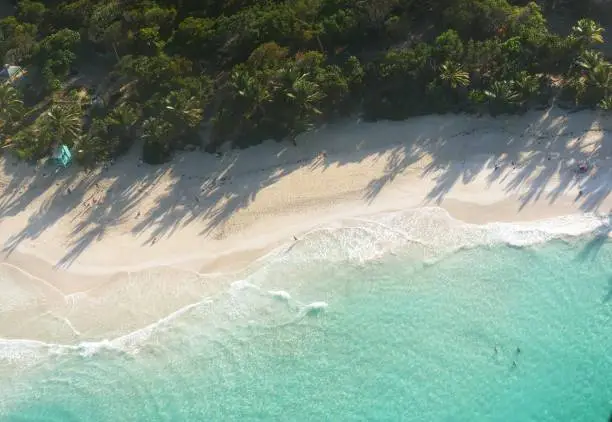 Photo of Aerial view of beautiful white sand