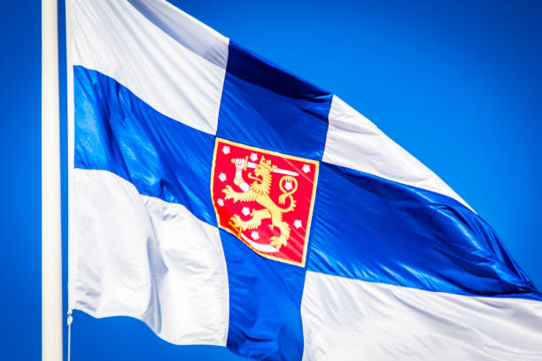 istock State flag of Finland. 952351000