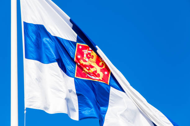 istock State flag of Finland. 952351052