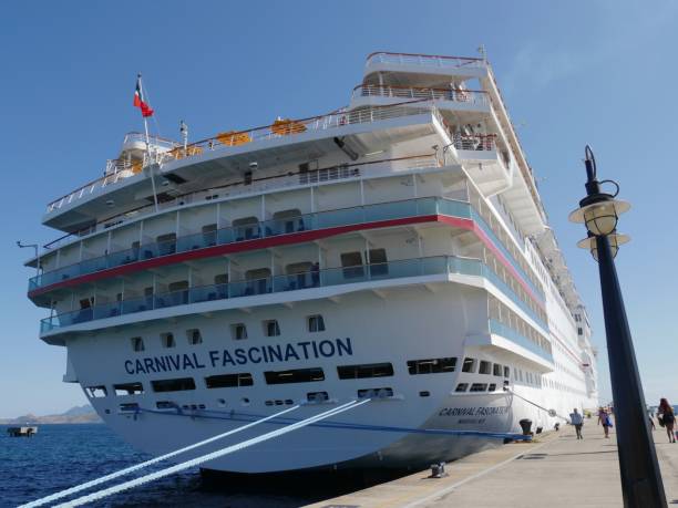 Cruise ship docked at Port Zante, St. Kitts ST. KITTS, WEST INDIES—MARCH 2017: Luxury cruise ship Carnival Fascination docked at Port Zante, St. Kitts, West Indies. stopover stock pictures, royalty-free photos & images