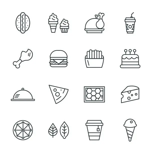 Vector illustration of Food and Drink Icon Set