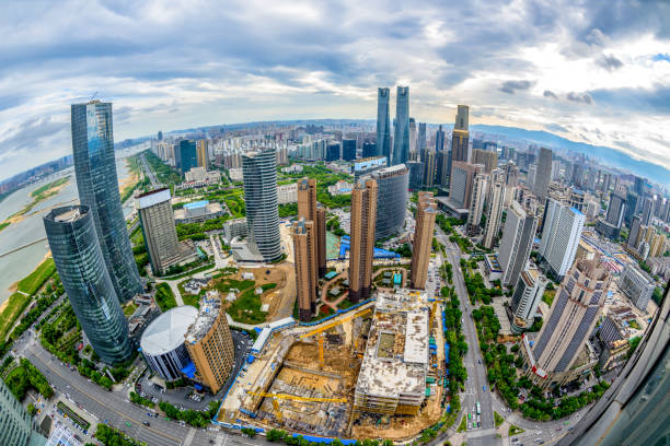 istock Chinese city overlooking fisheye 952355158
