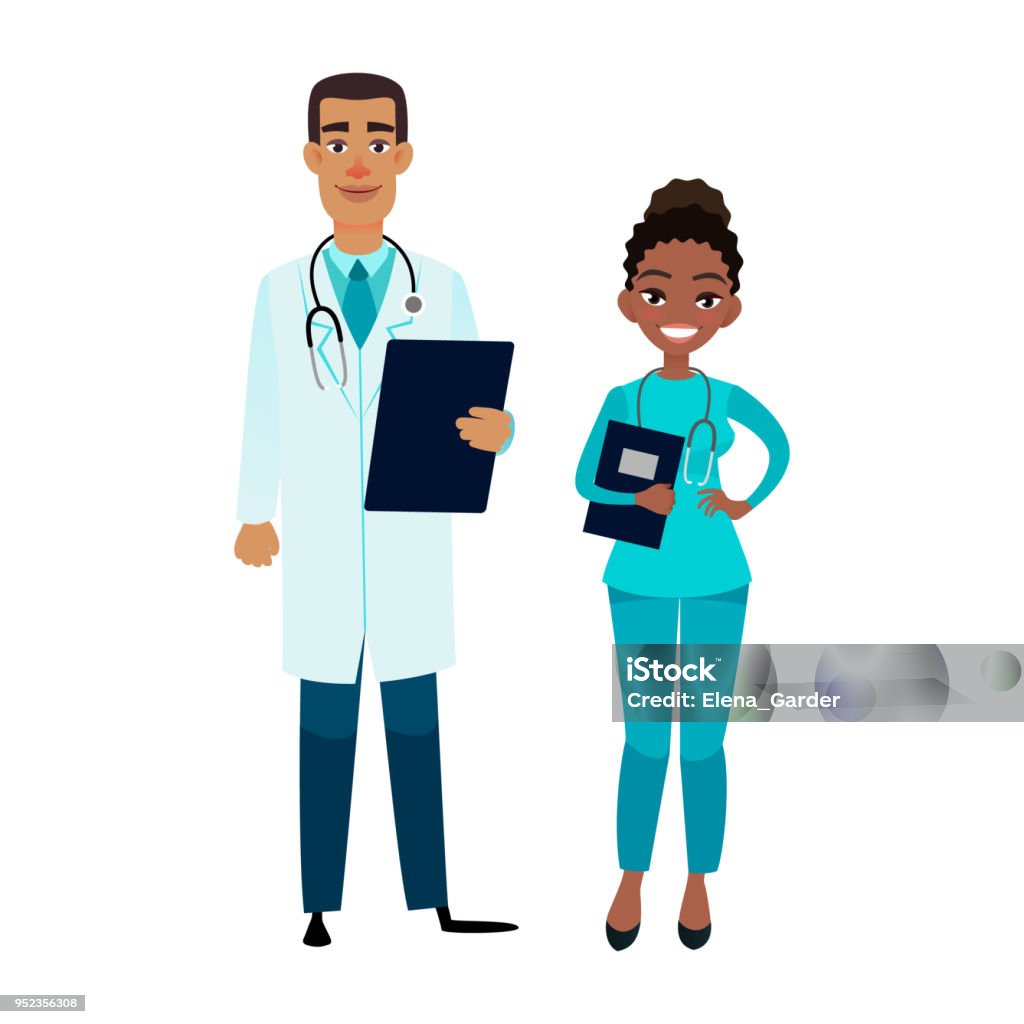 Phim Hoạt Hình Bác Sĩ Và Y Tá Người Mỹ Gốc Phi Hạnh Phúc Nam Bác ...