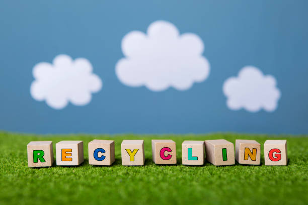 recycling text - organic single word environment block imagens e fotografias de stock