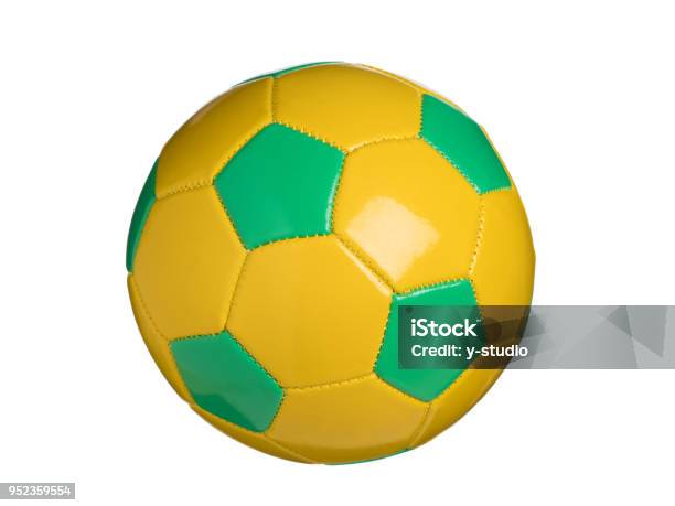 Soccer Ball Stock Photo - Download Image Now - Soccer Ball, Yellow, Green Color