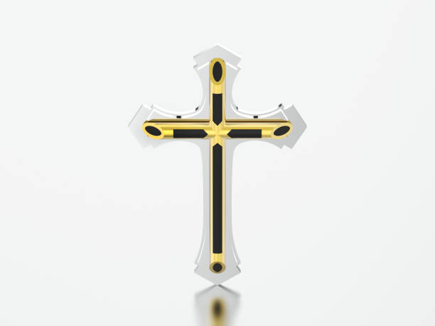 istock 3D illustration different metal decorative enamel diamond cross pendant 952378846