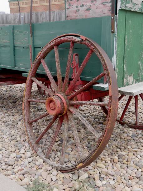 istock Old wooden wagon cart 952379050
