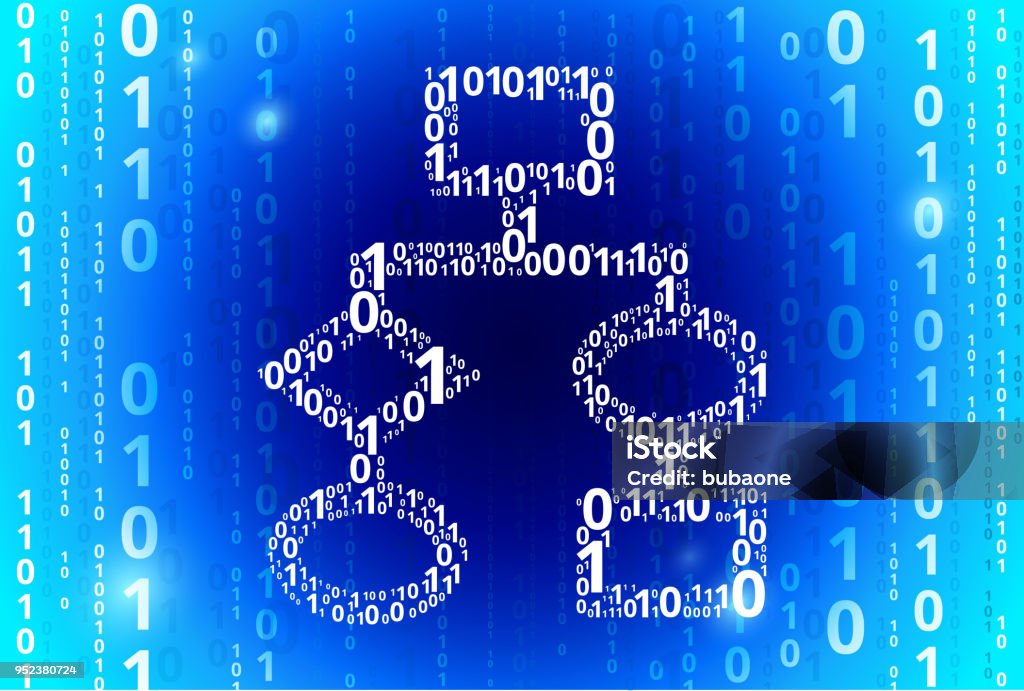 Box Chart Binary Code Blue Vector Pattern Background Stock Illustration ...