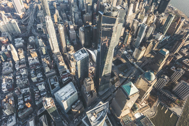 istock Drone Point View of Manhattan Skyscrapers 952388516