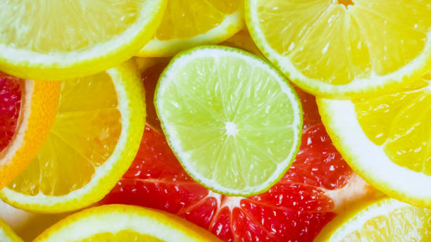 istock Macro image of lime, grapefruit and orange slices 952397494