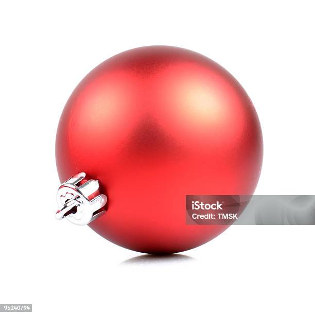 Decorazione Di Natale Rosso - Fotografie stock e altre immagini di Argentato - Argentato, Bolla, Clipping path