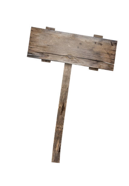 istock Old wooden sign isolated on white 952412862