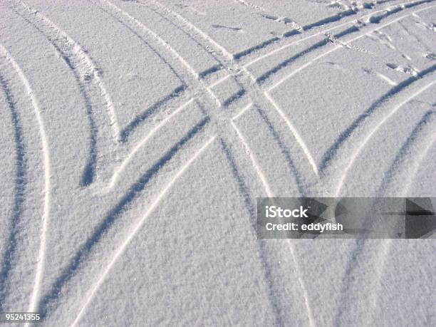 Snow Tracks Stock Photo - Download Image Now - Alphabet, Color Image, Finnish Lapland