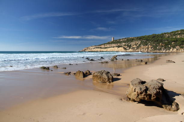 playa del cañuelo - cádiz - costa de la luz fotografías e imágenes de stock