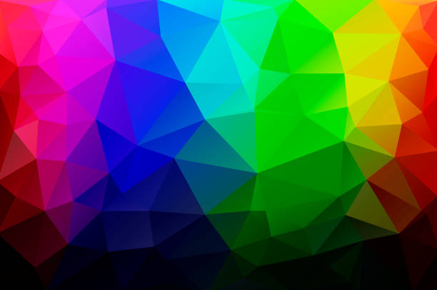 istock Multicolor abstract background of triangles , all the colors of the rainbow 952437608