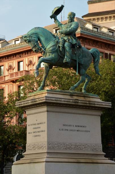 istock Horseman Sculpture in Genoa - Corvetto Square 952441368