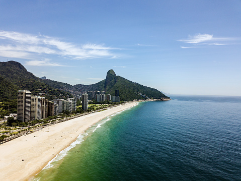 an aerial view of one of amazing beach of Rio de Janeiro
