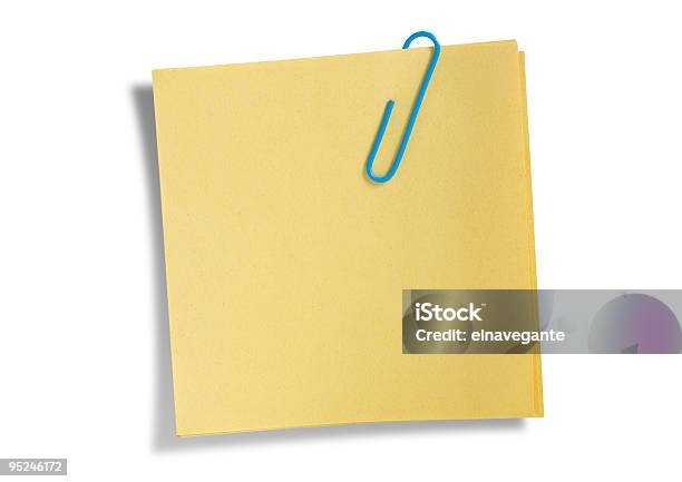 Yellow Remainder Note Stock Photo - Download Image Now - Adhesive Note, Advice, Attached