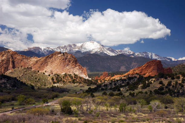Landscape at Garden of the Gods, Colorado Springs stock photo